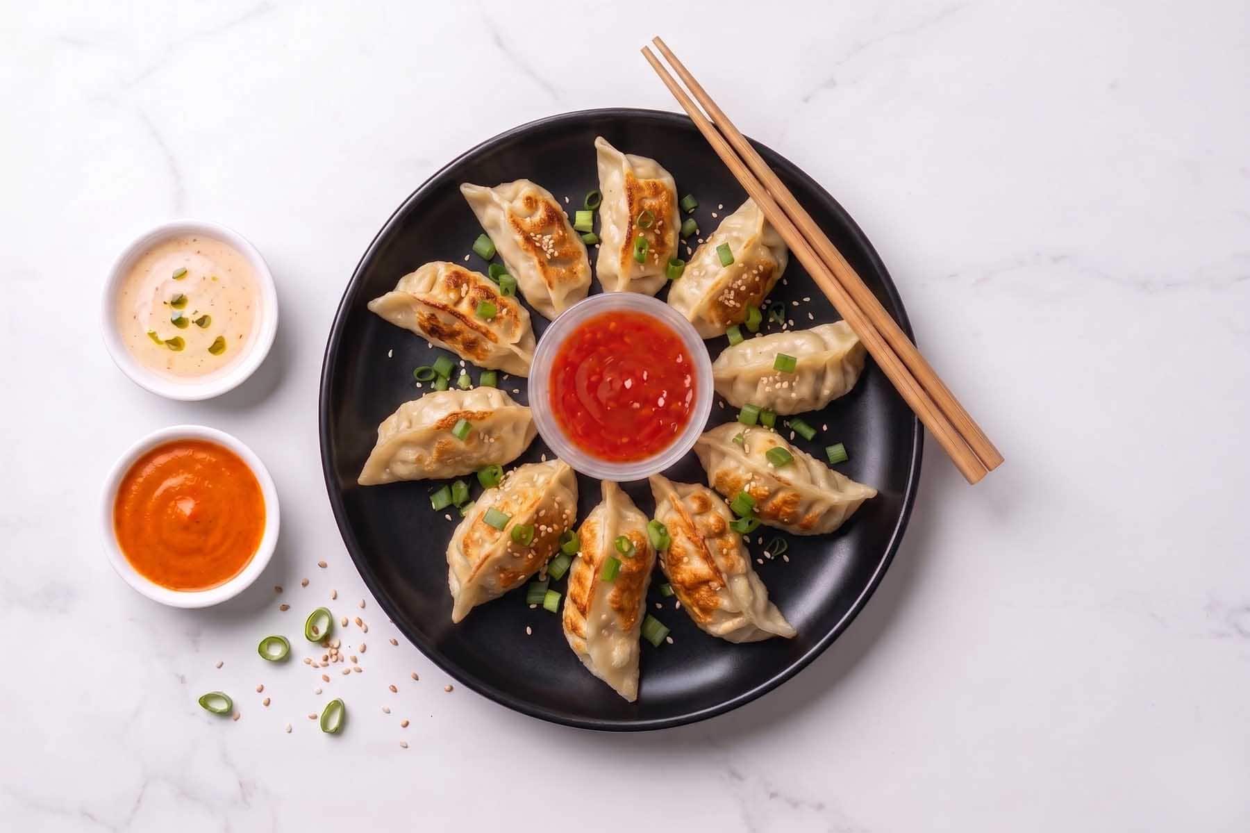 Classic Chicken Pan Fried Momos [10 Pieces]