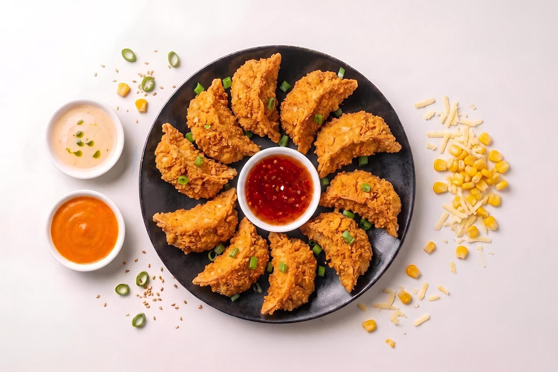 Inferno Cheese & Corn Crunchy Kurkure Momos [10 Pieces]
