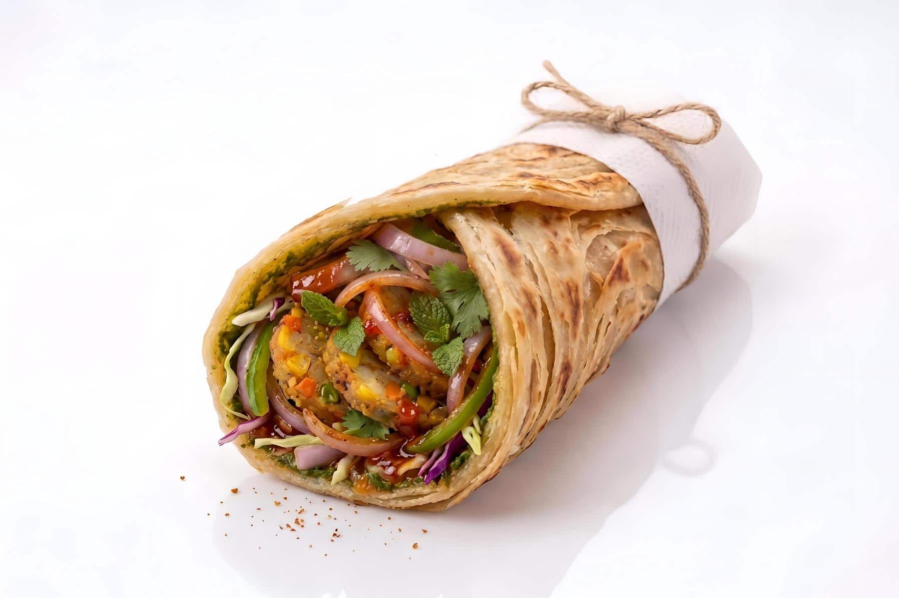 Classic VegCrunch Kathi Roll