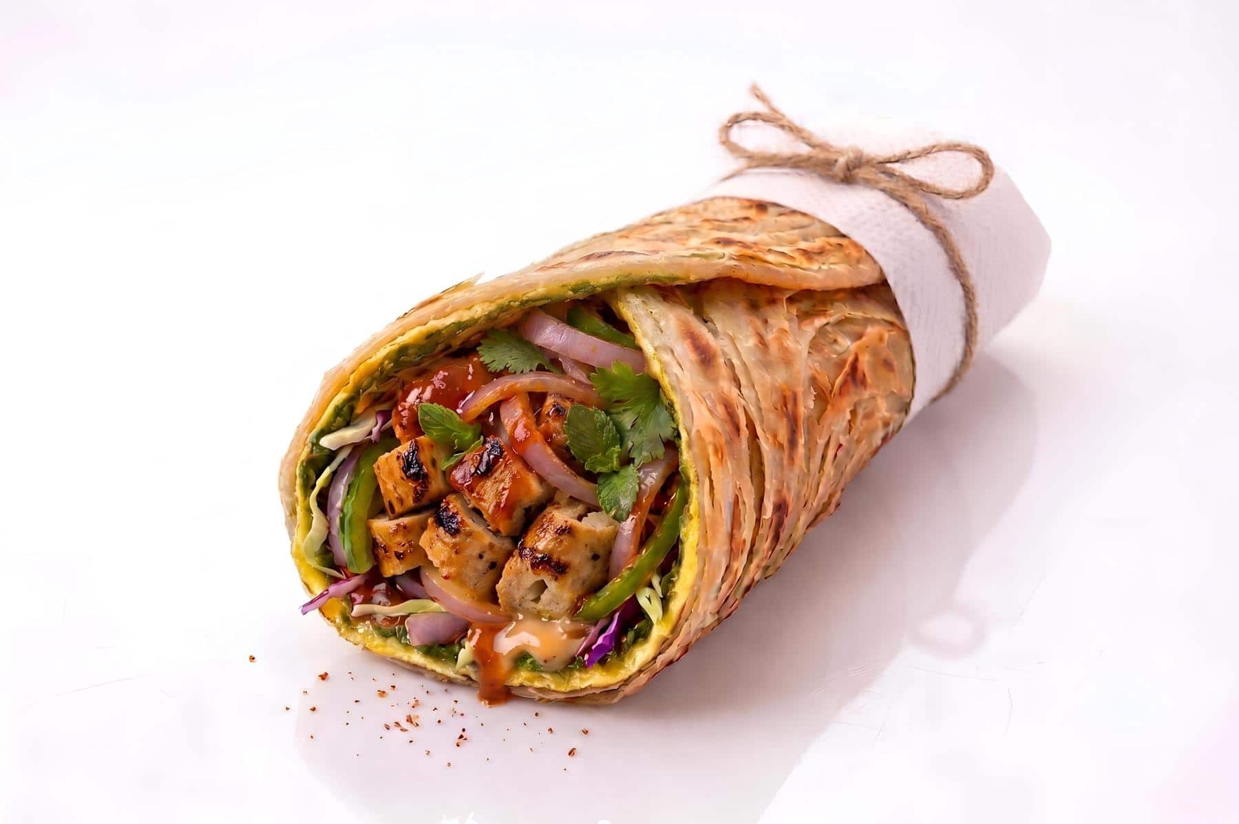Chicken Kebab Kathi Roll (1 Egg)